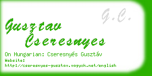 gusztav cseresnyes business card